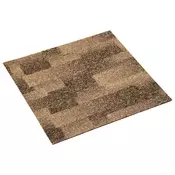 Podni tepih 20 pcs Smeda 50 x 50 cm PP