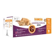 Vrečka IAMS Delights Adult morsko in kopensko meso v želeju multipak 4080 g (48 x 85 g)