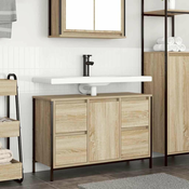 Ormaric za umivaonik s ladicama sonoma hrast 90x34,5x60 cm