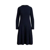 Lauren Ralph Lauren Pletena obleka temno modra
