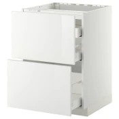 METOD / MAXIMERA Pod.ormar.grej.ploca/2front/3fiok, bela/Ringhult bela, 60x60 cm