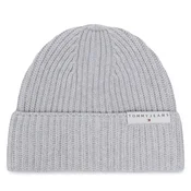 Kapa Tommy Jeans Tjm Linear Logo Beanie AM0AM14865 Svetlo siva