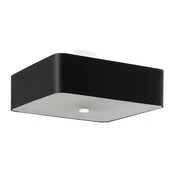 SOLLUX lighting Stropna svetilka, kvadratni senčnik, črna, 45 x 25 cm, LOKKO, 5xE27, 15W, SL.0776, Sollux Lighting