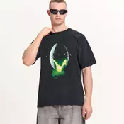 Cropp - Črna majica s potiskom Alien - črna