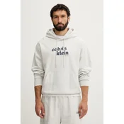Calvin Klein Jeans pulover s kapuco moški z bombažem