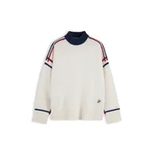 TOMMY HILFIGER Pulover svetlo bež/mornarska/temno rdeča