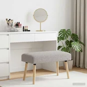 klop Enobarvno Svetlo siva 80 x 40 x 46 cm Bouclé