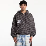 Mikina Umbro Plaid Masked Hoodie Brown L