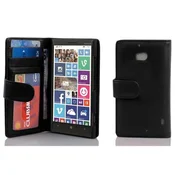 Cadorabo Cadorabo Ohišje, združljivo z Nokia Lumia 929 / 930 v črna polnočrna - Zaščitni ovitek z magnetnim zapiranjem in 3 režami za kartice, (20548038)