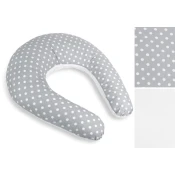 Prevleka za negovalni vzglavnik z zadrgo - obseg 180 cm ( samo prevleka) - Polka dot siva, bela