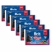 Vrečke BRIT Premium Cat Meat Plate 6x(4x100 g)