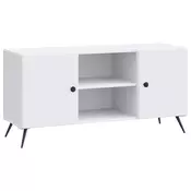 vidaXL TV omarica Bela 102 x 34,5 x 50 cm Inženirski les