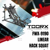 TOORX FWX 9190 Linear Hack Squat | Profesionalna naprava za varno in intenzivno vadbo kvadricepsa in gluteusa