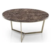 Casa Padrino luxury coffee table black/brass A� 90 x H. 41 cm - Round living room table with faux marble table top - Living room furniture - Hotel furniture - Luxury furniture