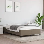 shumee vidaXL Posteljni okvir brez vzmetnice, taupe, 120x200 cm, oblazinjen s tkanino