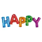 shumee folijski balon z napisom HAPPY 92 cm | HS-NHP47