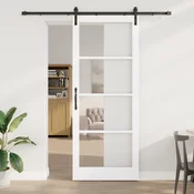 vidaXL drsna vrata s kompletom opreme ORKDALBela 93x232 cm