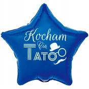GoDan Folija balon 19 Ljubim te, očka, moder, 1 kos