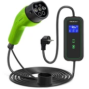 Qoltec Mobile Polnilna postaja za EV 2-v-1 Tip 2 | 3.5kW | 230V