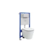 Mexen Rico podometni WC komplet stela Fenix Slim z WC školjko in počasno padajočim sedežem, bela mat - 61030724001