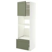 METOD / MAXIMERA Visoki element za ugradne uredaje, bela/Axstad sivozelena, 60x60x200 cm