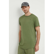 Pamucna majica G-Star Raw za muškarce, boja: zelena, bez uzorka