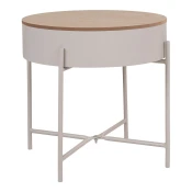 Kovinska okrogla stranska mizica o 40 cm Sisco – House Nordic