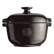 EMILE HENRY kozica za riž 23Xh20cm, 2,5l, črna, keramika