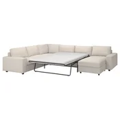 VIMLE Ugaona sofa ležaj i lenjivac, 5-sed, sa širokim rukohvatima/Gunnared bež