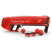 Vodný granátomet s farebným LED displejom SpyraGravity Blue Spyra s integrovanou batériou s USB-C nabíjaním a 4 vodné granáty s dostrelom 16 m SPGR1B