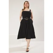 Trendyol Curve Ženska haljina Tbbss25Ah00063, Crna