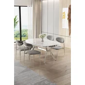 Hanah Home Trpezarijski set, 5 komada, Sivi