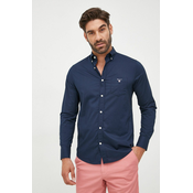 Košulja Gant za muškarce, boja: tamno plava, regular, o button-down ovratnikom