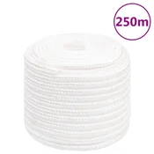 Vidaxl Vrv za čoln popolnoma bela 16 mm 250 m polipropilen