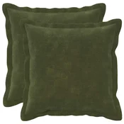 vidaXL Prevleka za blazino 2 pcs HOUTEN Zelena 45 x 45 cm Mikrofibra