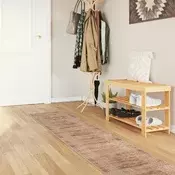 vidaXL Preproga runner MARSA Bela 50 x 250 cm Poliester in PVC