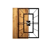 WALLXPERT Zidni sat Wooden Clock 37, Crna