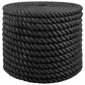 Vidaxl Vrv iz jute 24 Črna 100% Tossa jute