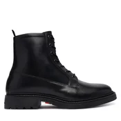 Gležnjarji Tommy Hilfiger Corporate Casual Lth Boot FM0FM06174 Črna