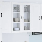 vidaXL Stenska kuhinjska omarica Bela 80 x 31 x 100 cm Konstruiran les