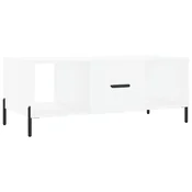 Stolic za kavu bijeli 102 x 50 x 40 cm od konstruiranog drva