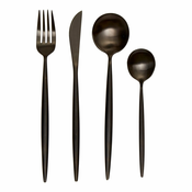 Črn pribor 16 ks iz nerjavečega jekla Modern retro – Premier Housewares