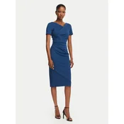 Rinascimento Cocktail obleka CFC0129420003 Mornarsko modra Slim Fit