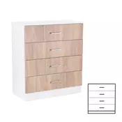 Miami kredenca s 4 predali 80x92 cm sonoma hrast-bela