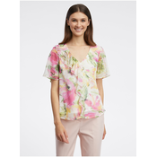 Pink-white womens floral blouse ORSAY - Ladies