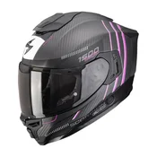 Karbonska motoristicka kaciga Scorpion EXO-1500 AIR Zity, mat crna/ružicasta