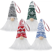 shumee 4x SET DEKORACIJ ZA BOŽIČNO JELKO ŠKRATKI GNOMI Pisana NAMIZNA FIGURICA