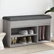 vidaXL Klop za čevlje siva sonoma 82x32x45,5 cm inženirski les