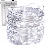 shumee TG66263-1 žične lučke 80 LED mikro girlanda hladno bela AA