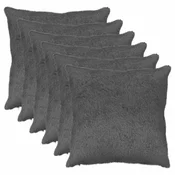 vidaXL Prevleka za blazino 6 kos HEERLEN Temno siva 60 x 60 cm